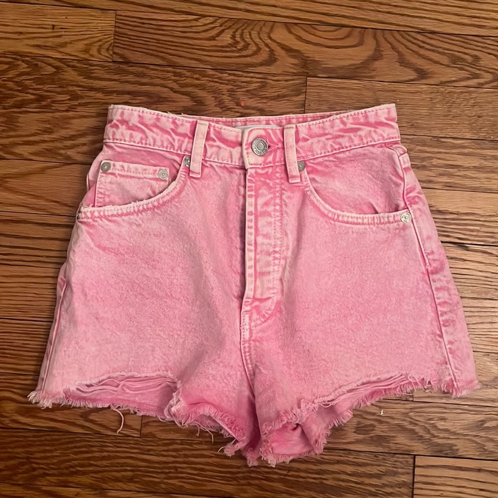 Pink Zara Denim Shorts